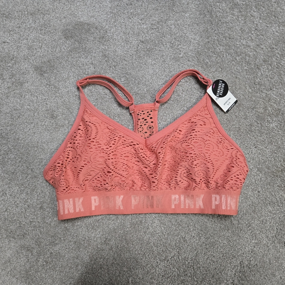 Victoria's Secret Pink Coral Sports Bra